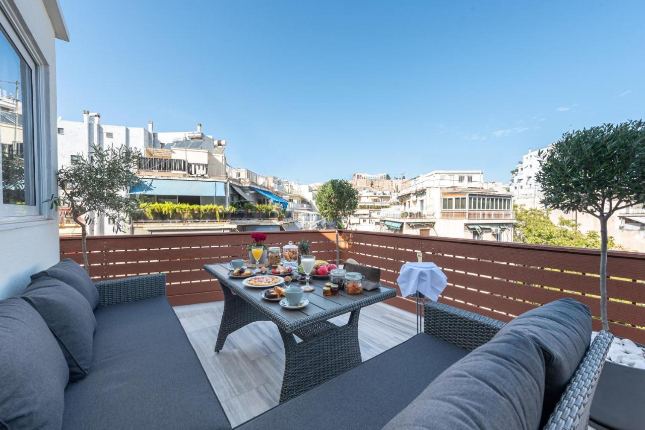 Ferienwohnung Acropolis Divine Penthouse Athen Exterior foto
