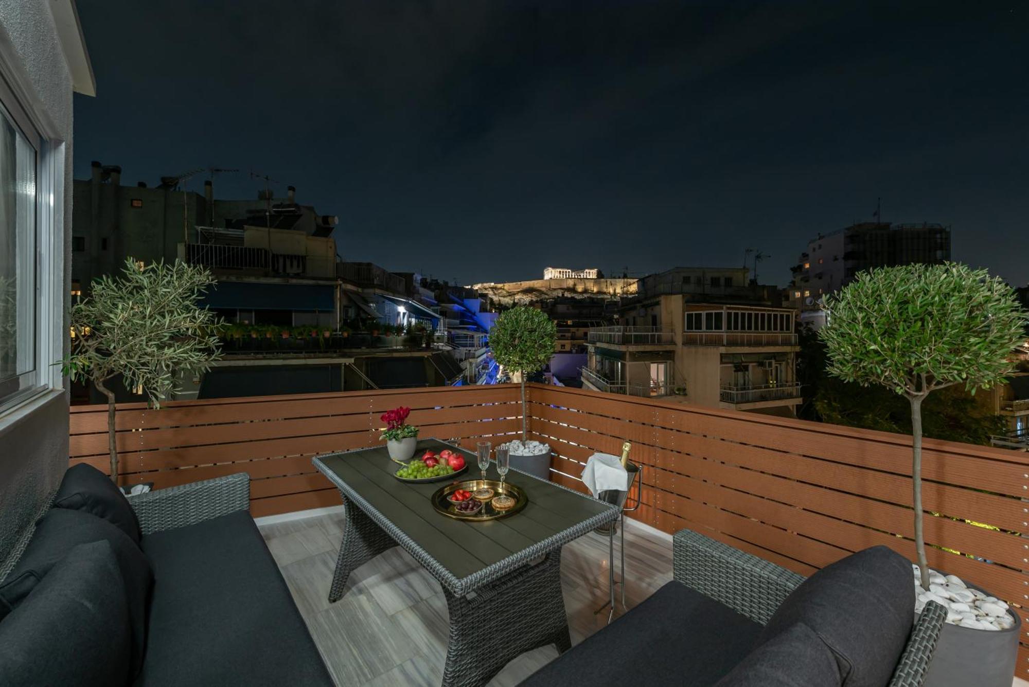 Ferienwohnung Acropolis Divine Penthouse Athen Exterior foto